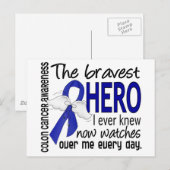 Bravest Hero I Ever Knew Colon Cancer Briefkaart (Voorkant / Achterkant)