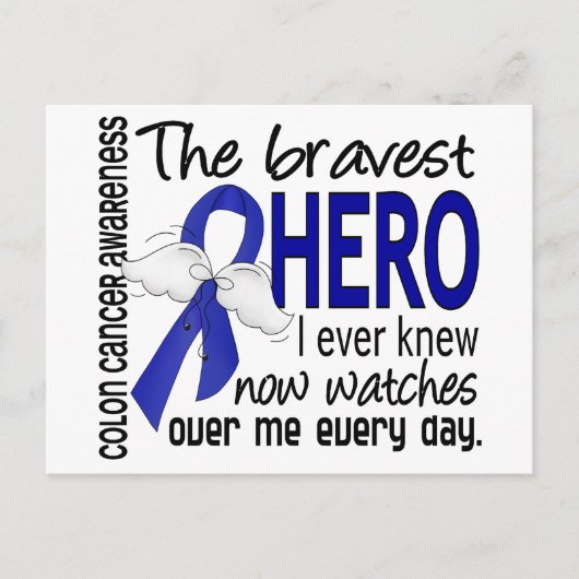 Bravest Hero I Ever Knew Colon Cancer Briefkaart (Voorkant)