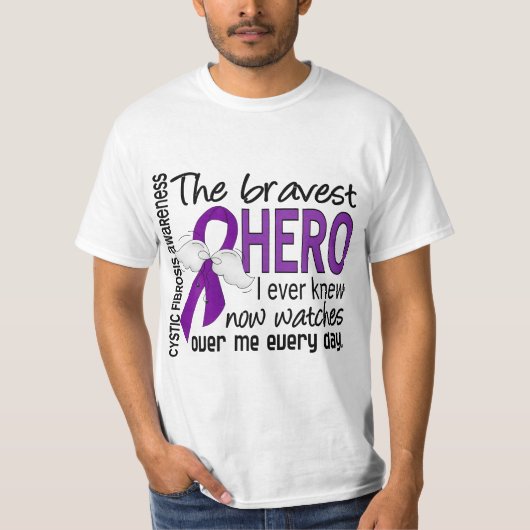 Bravest Hero I Ever Knew Cystic Fibrosis T-shirt (Voorkant)