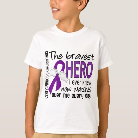 Bravest Hero I Ever Knew Cystic Fibrosis T-shirt (Voorkant)