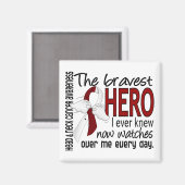 Bravest Hero I Ever Knew Head and Neck Cancer Magneet (Voorkant / Achterkant)