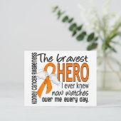 Bravest Hero I Ever Knew Kidney Cancer Briefkaart (Staand voorkant)
