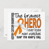 Bravest Hero I Ever Knew Kidney Cancer Briefkaart (Voorkant / Achterkant)