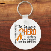 Bravest Hero I Ever Knew Kidney Cancer Sleutelhanger (Voorkant)