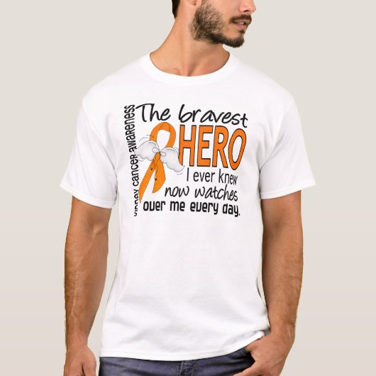 Bravest Hero I Ever Knew Kidney Cancer T-shirt (Voorkant)