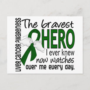Bravest Hero I Ever Knew Liver Cancer Briefkaart