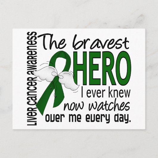 Bravest Hero I Ever Knew Liver Cancer Briefkaart (Voorkant)