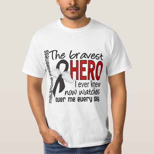 Bravest Hero I Ever Knew Melanoma T-shirt (Voorkant)