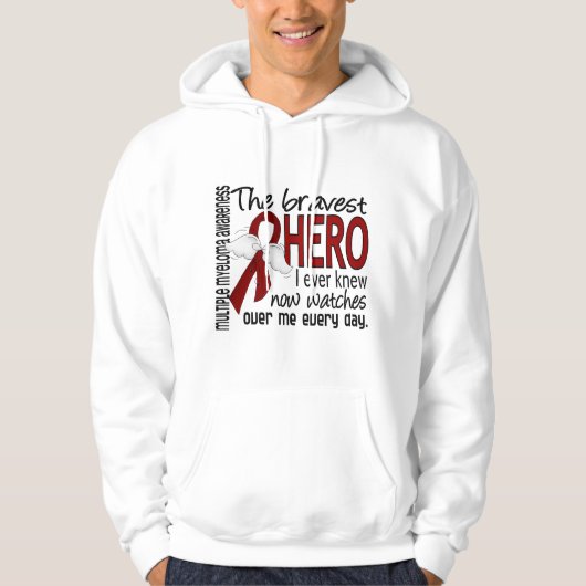 Bravest Hero I Ever Knew Multiple Myeloma Hoodie (Voorkant)