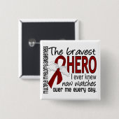 Bravest Hero I Ever Knew Multiple Myeloma Vierkante Button 5,1 Cm (Voorkant /achterkant)