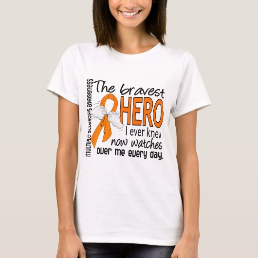 Bravest Hero I Ever Knew Multiple Sclerosis T-shirt (Voorkant)