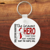 Bravest Hero I Ever Knew oral Cancer Sleutelhanger (Voorkant)