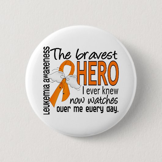 Bravest Hero I Knew Leukemia Ronde Button 5,7 Cm (Voorkant)