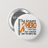 Bravest Hero I Knew Leukemia Ronde Button 5,7 Cm (Voorkant /achterkant)