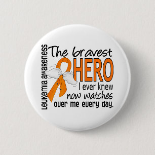Bravest Hero I Knew Leukemia Ronde Button 5,7 Cm