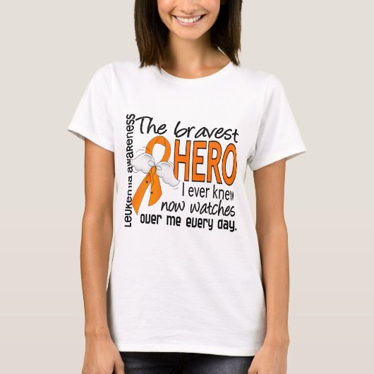 Bravest Hero I Knew Leukemia T-shirt (Voorkant)