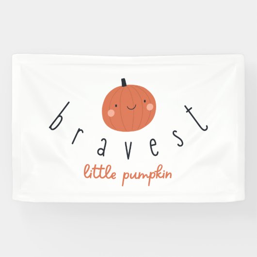bravest little pumpkin Banner Indoor Large Sign (Horizontaal)
