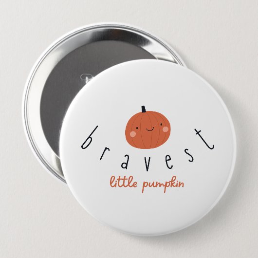 bravest little pumpkin Button childhood cancer  (Voorkant /achterkant)