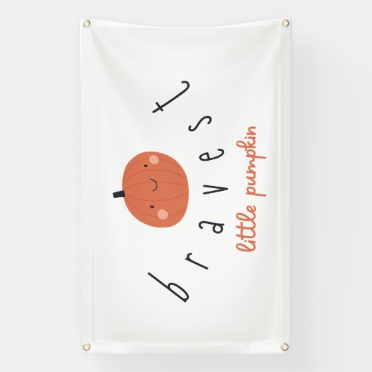 bravest little pumpkin Outdoor Banner Sign (Verticaal)