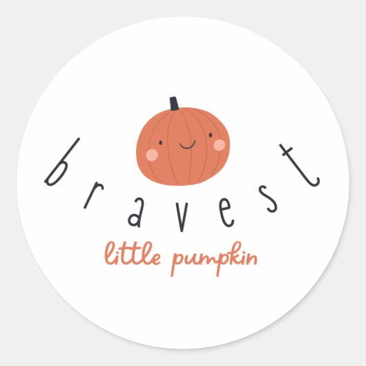 bravest little pumpkin Stickers childhood cancer (Voorkant)