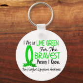 Bravest Person I know non-Hodgkin's Lymfoom Sleutelhanger (Voorkant)