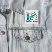 Bravest Person I Know Ovarian Cancer Vierkante Button 5,1 Cm (In situ)