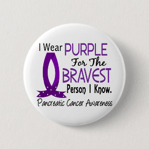 Bravest Person I Know Pancreatic Cancer Ronde Button 5,7 Cm