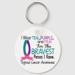 Bravest Person I Know Thyroid Cancer Sleutelhanger