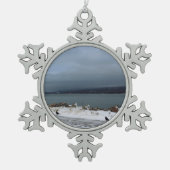 Braving het Storm samen Tin Sneeuwvlok Ornament (Voorkant)