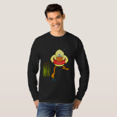 Braving the waters cute and  duck bird swimming le t-shirt (Voorkant volledig)
