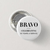 BRAVO 50e witte knop Ronde Button 3,2 Cm (Voorkant /achterkant)