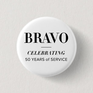 BRAVO 50e witte knop Ronde Button 3,2 Cm
