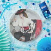 BRAVO BLACK & WHITE PARTY MONOGRAM PAPIEREN BORDJE (Feest)