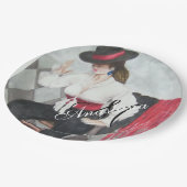 BRAVO BLACK & WHITE PARTY MONOGRAM PAPIEREN BORDJE (Gekanteld)