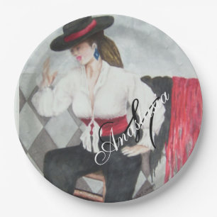 BRAVO BLACK & WHITE PARTY MONOGRAM PAPIEREN BORDJE