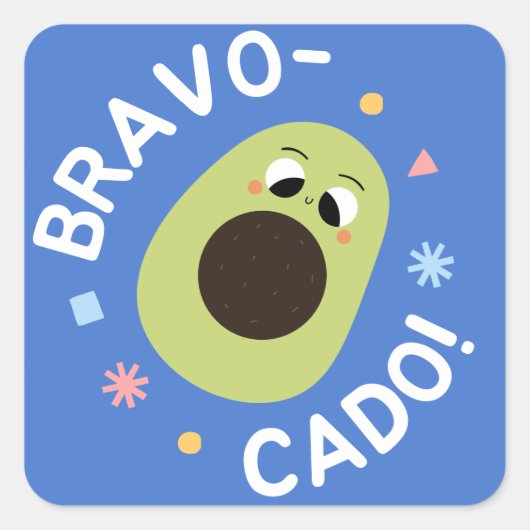 Bravo Cado - Avocado Sticker (Voorkant)