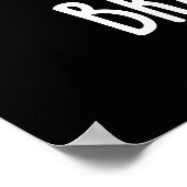 Bravo-cado Funny Avocado Pun Dark BG Poster (Hoek)