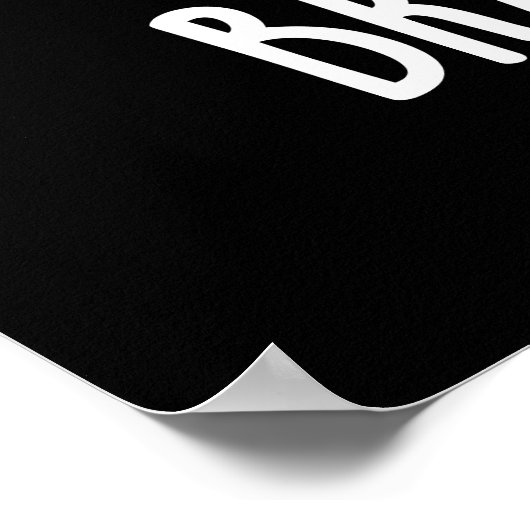 Bravo-cado Funny Avocado Pun Dark BG Poster (Hoek)