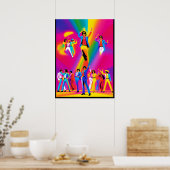 Bravo Dansposter (popart) Poster (Keuken)