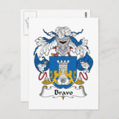 Bravo Family Crest Briefkaart (Voorkant / Achterkant)