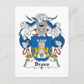 Bravo Family Crest Briefkaart (Voorkant)