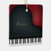 "Bravo" Grand Piano Charming Musical Keepomwille Keramisch Ornament (Rechts)