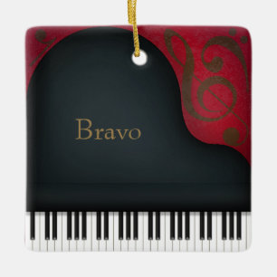 "Bravo" Grand Piano Charming Musical Keepomwille Keramisch Ornament