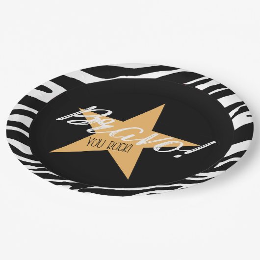 "BRAVO! JULLIE ROCK!" PAPIEREN BORDJE (Gekanteld)