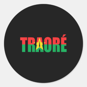 Bravo, kapitein Ibrahim Traore ! Viva Burkina Faso Ronde Sticker