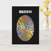 Bravo met fling kleuren felicitatiekaart kaart (Gele Bloem)