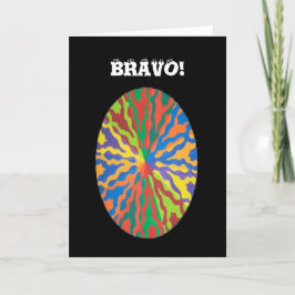 Bravo met fling kleuren felicitatiekaart kaart