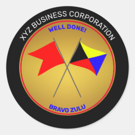 Bravo Zulu Goed Gedreven Werknemer Ronde Sticker