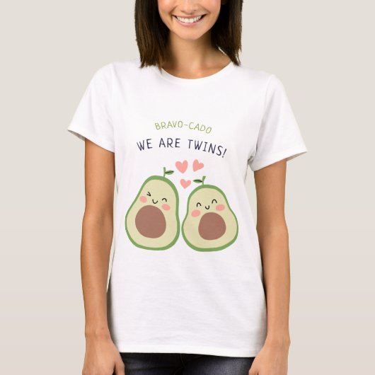 Bravocado Advocado Geslacht Neutrale Twins Moeder T-shirt (Voorkant)