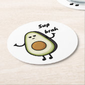 Bravocado Ronde Kartonnen Onderzetter (Gebogen)